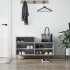 Mueble zapatero madera contrachapada gris hormigón 102x36x60
