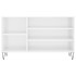 Mueble zapatero madera contrachapada blanco brillo 102x36x60