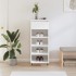 Mueble zapatero madera contrachapada blanco brillo 40x36x105