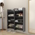 Zapateros de pared 4 uds contrachapada gris brillo 60x18x60