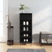 Mueble zapatero madera contrachapada negro 40x36x105 cm
