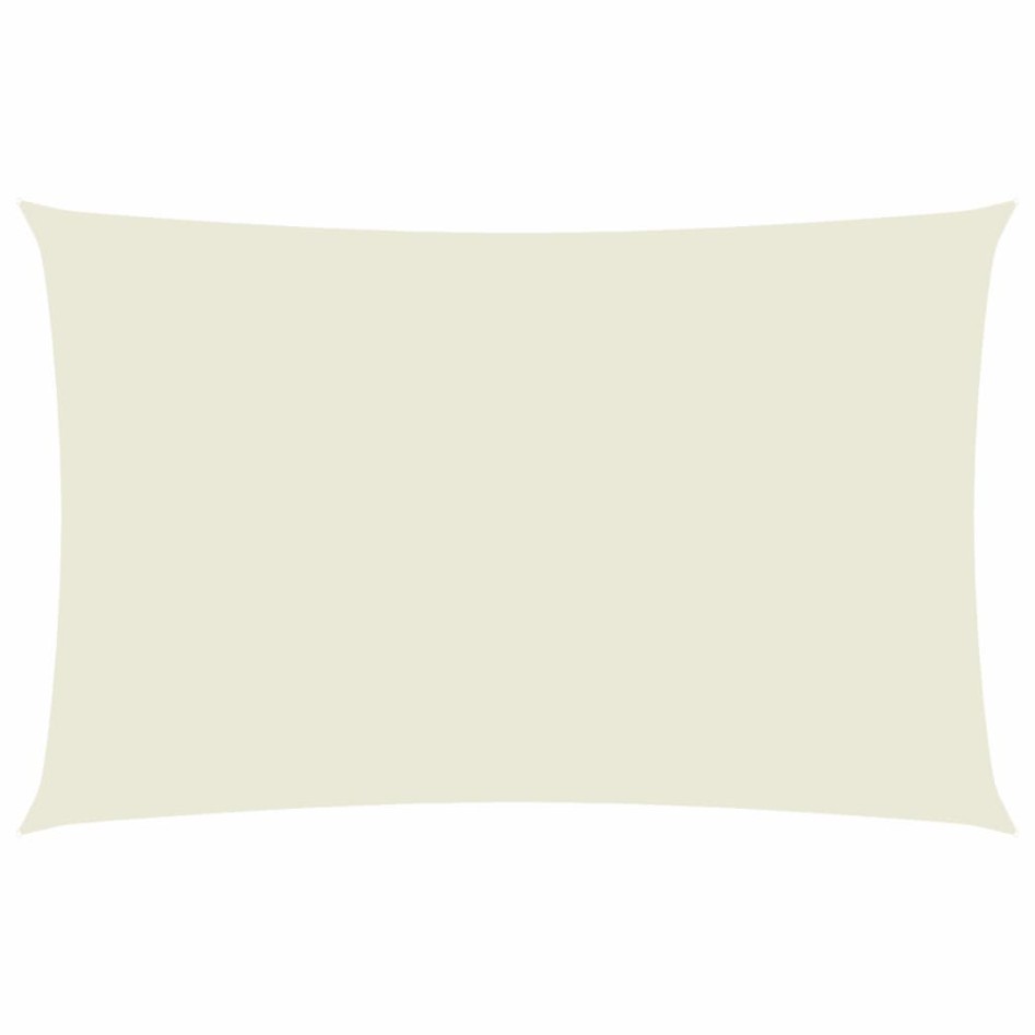 Toldo de vela rectangular tela Oxford color crema 2x5
