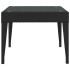 Mesa auxiliar vidrio templado ratán sintético negro 50x50x38