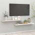 Estante flotante pared 2 uds MDF roble y blanco 120x23,5x3,8