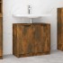 Armario baño madera contrachapada roble ahumado 64,5x33,5x59