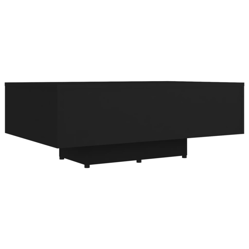 Mesa de centro madera contrachapada negro 85x55x31