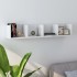 Estante de pared para CD contrachapada blanco 100x18x18