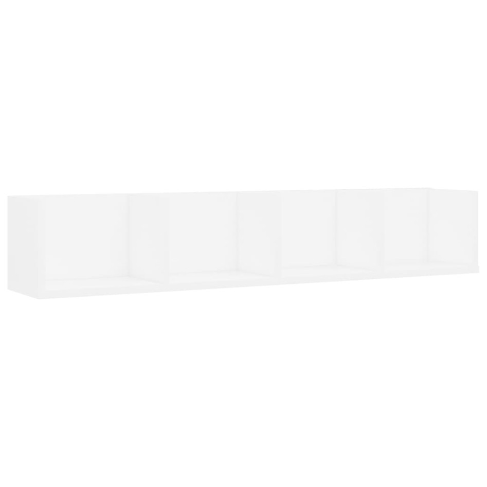 Estante de pared para CD contrachapada blanco 100x18x18