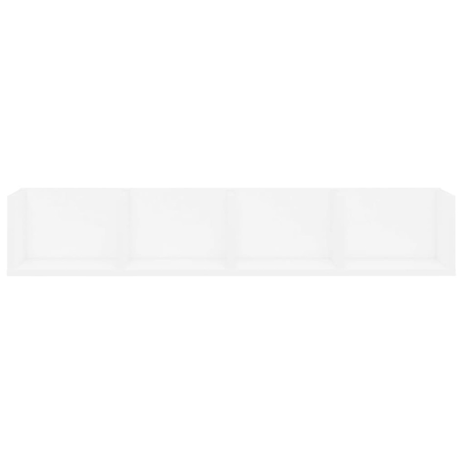 Estante de pared para CD contrachapada blanco 100x18x18