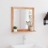 Espejo de pared madera maciza nogal 55x55