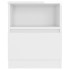 Mesita de noche madera contrachapada blanco brillo 40x40x50
