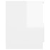 Mesita de noche madera contrachapada blanco brillo 40x40x50