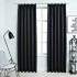 Cortinas opacas con ganchos 2 piezas negro 140x225