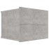 Mesita de noche madera contrachapada gris hormigón 40x30x30