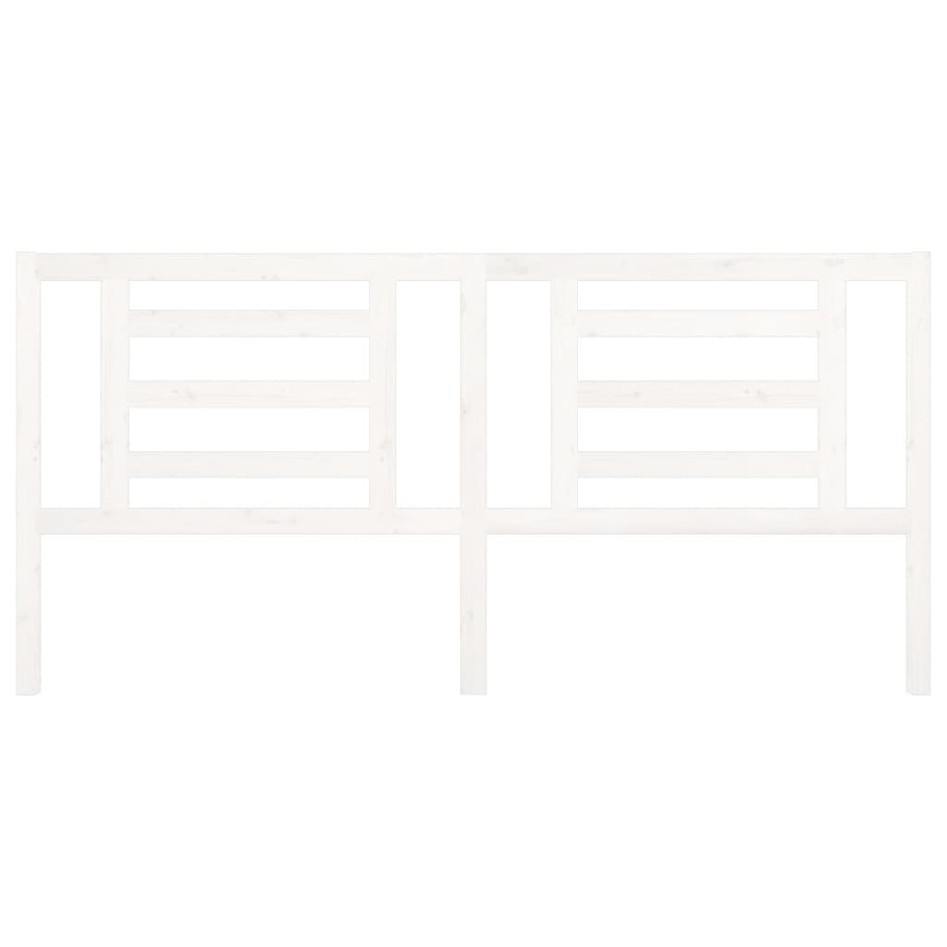 Cabecero de cama madera maciza de pino blanco 206x4x100