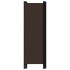 Biombo divisor de 5 paneles marrón 250x180