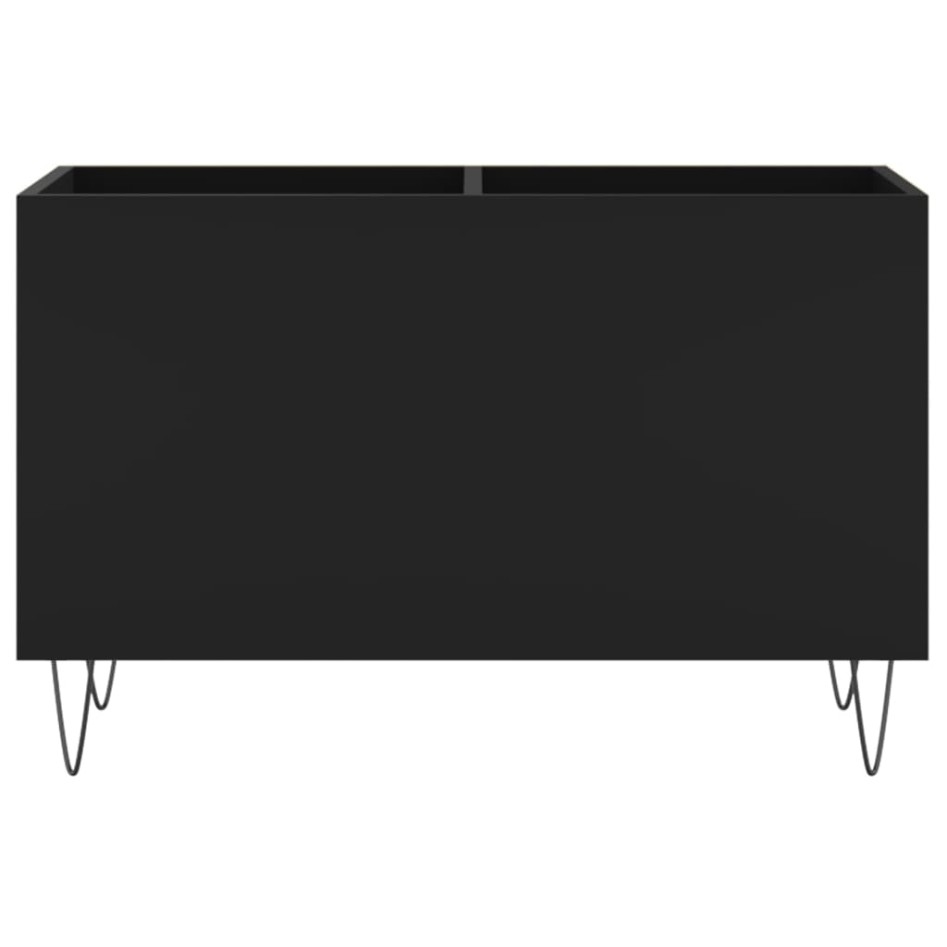 Mueble para discos madera contrachapada negro 74,5x38x48