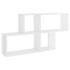 Estante de pared madera contrachapada blanco brillo