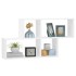 Estante de pared madera contrachapada blanco brillo