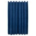 Cortina opaca y anillas metal terciopelo azul oscuro 290x245