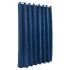 Cortina opaca y anillas metal terciopelo azul oscuro 290x245