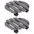 Soporte con ruedas para plantas 2 unidades WPC gris Ø30x7,5