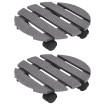 Soporte con ruedas para plantas 2 unidades WPC gris Ø30x7,5 cm