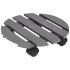 Soporte con ruedas para plantas 2 unidades WPC gris Ø30x7,5
