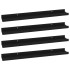 Estantes de pared 4 unidades negro 60x9x3