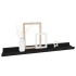 Estantes de pared 4 unidades negro 60x9x3