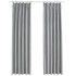 Cortinas opacas con ganchos 2 unidades gris 140x245