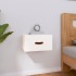 Mesita de noche de pared blanco 40x29,5x22