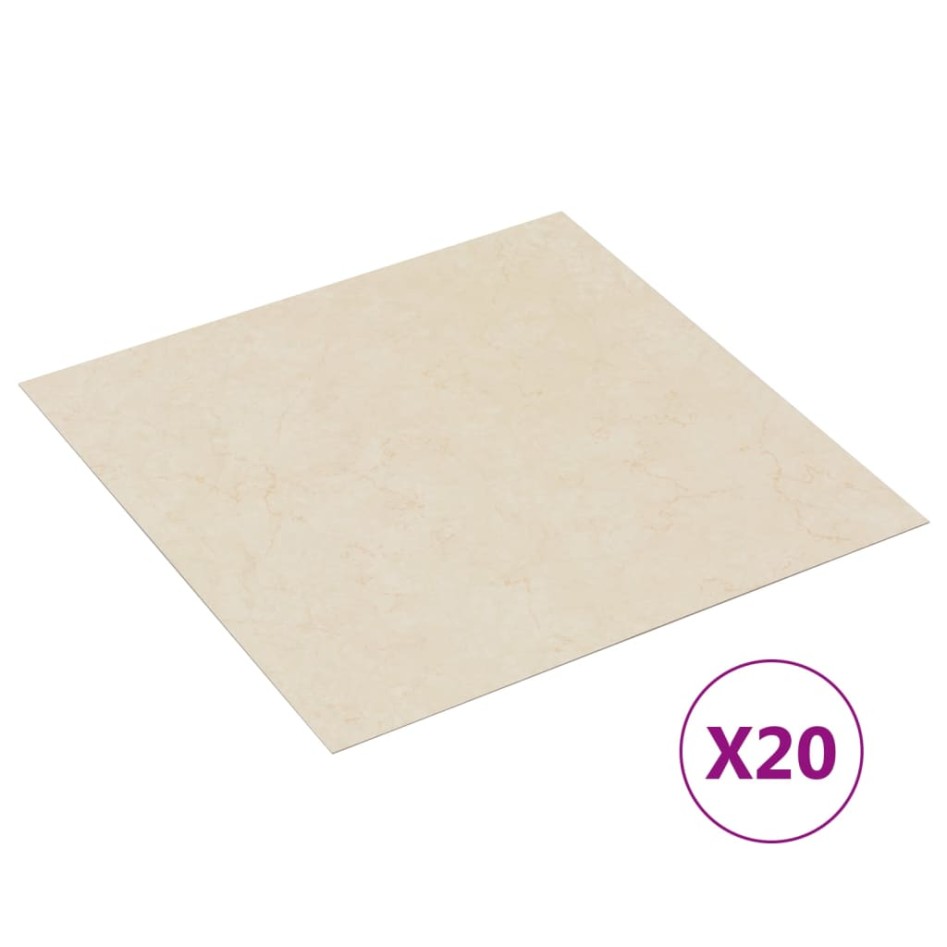 Tarimas de suelo autoadhesivas 20 uds PVC beige 1,86