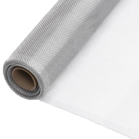 Malla mosquitera de aluminio plateada 80x2000
