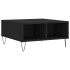 Mesa de centro madera de ingeniería negro 60x60x30