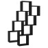 Estante cubo de pared madera contrachapada negro 90x15x119