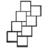 Estante cubo de pared madera contrachapada negro 90x15x119