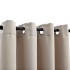 Cortinas opacas con anillas de metal 2 uds beige 140x225