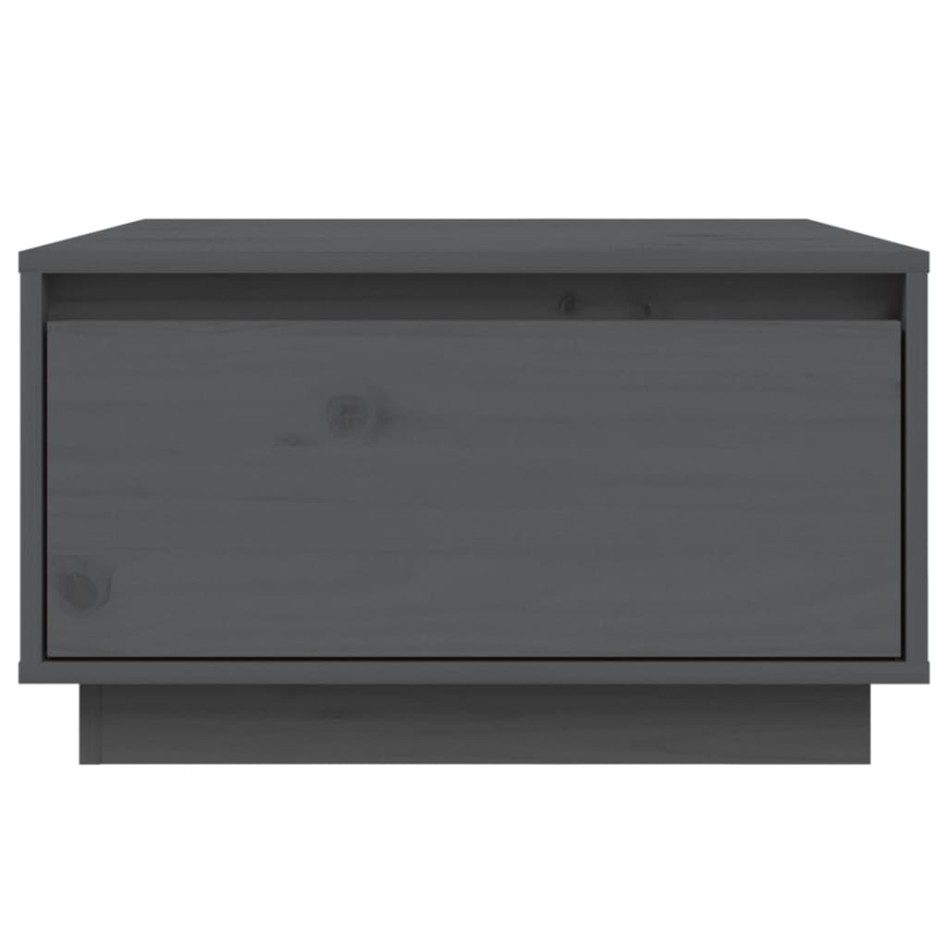 Mesa de centro de madera maciza de pino gris 55x56x32