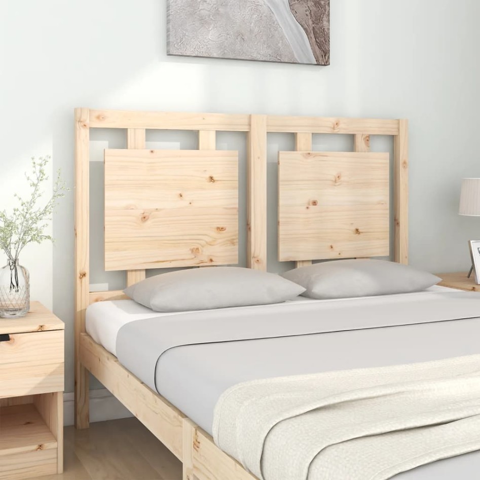 Cabecero de cama madera maciza de pino 125,5x4x100