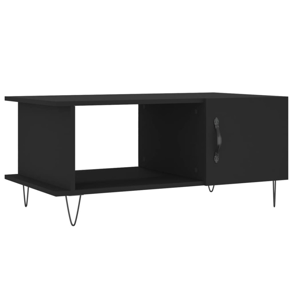 Mesa de centro madera contrachapada negro 90x50x40