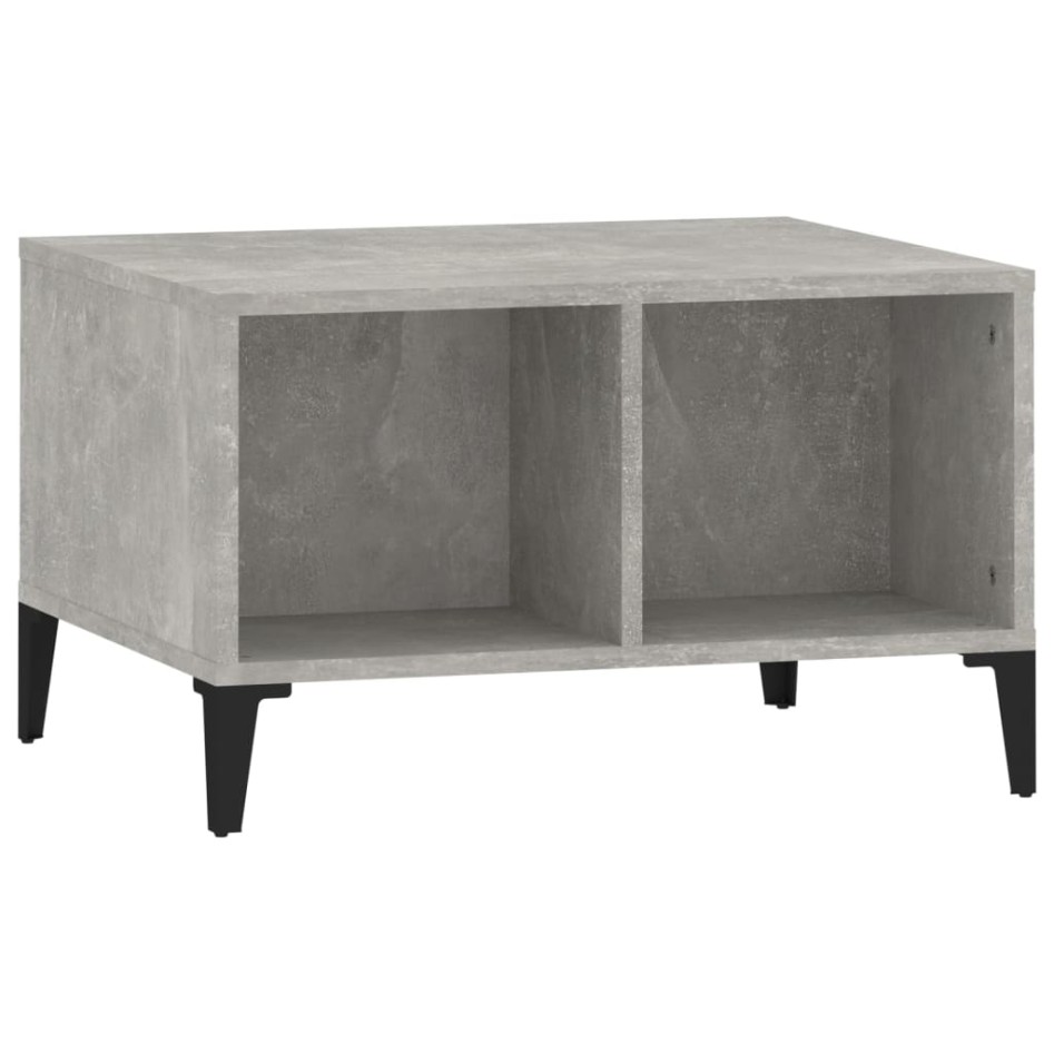 Mesa de centro madera contrachapada gris hormigón 60x50x36,5