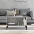Mesa de centro madera contrachapada gris hormigón 60x50x36,5