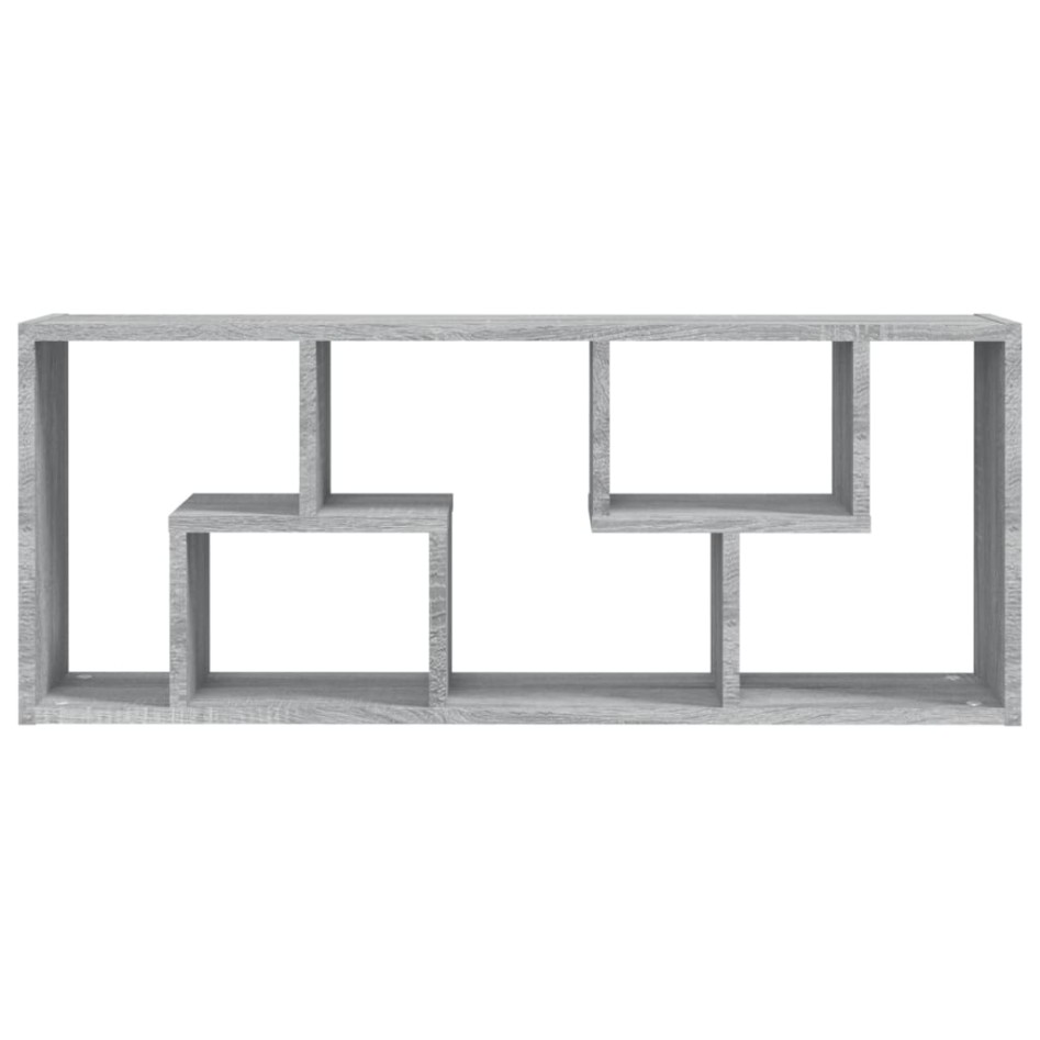 Estantería de pared madera de ingeniería gris Sonoma