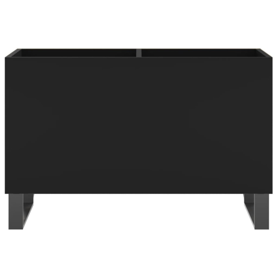 Mueble para discos madera contrachapada negro 74,5x38x48