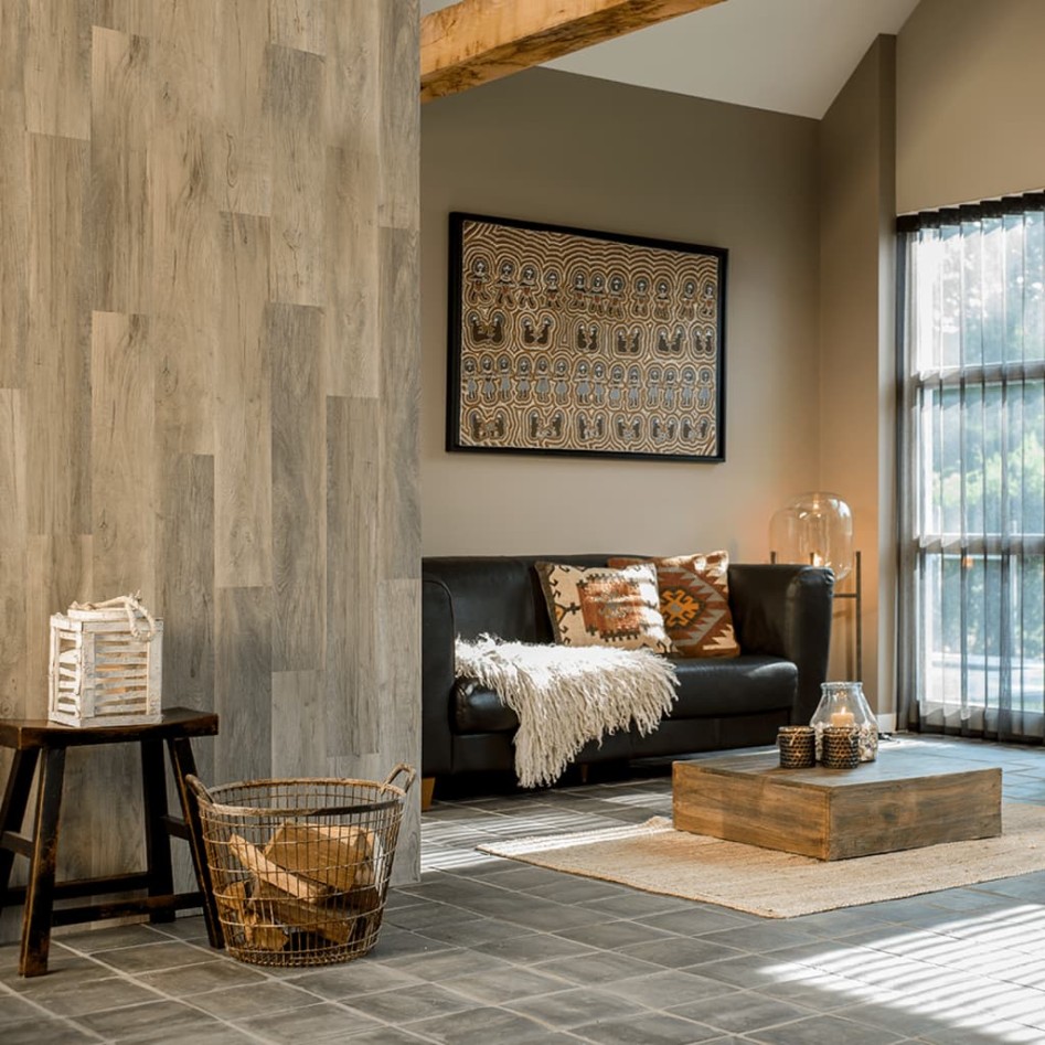 WallArt Tablones aspecto madera de roble Barnwood blanco