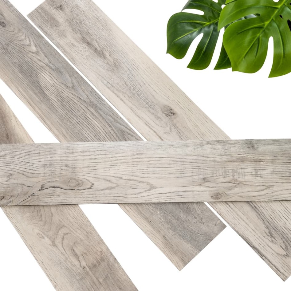 WallArt Tablones aspecto madera de roble Barnwood blanco