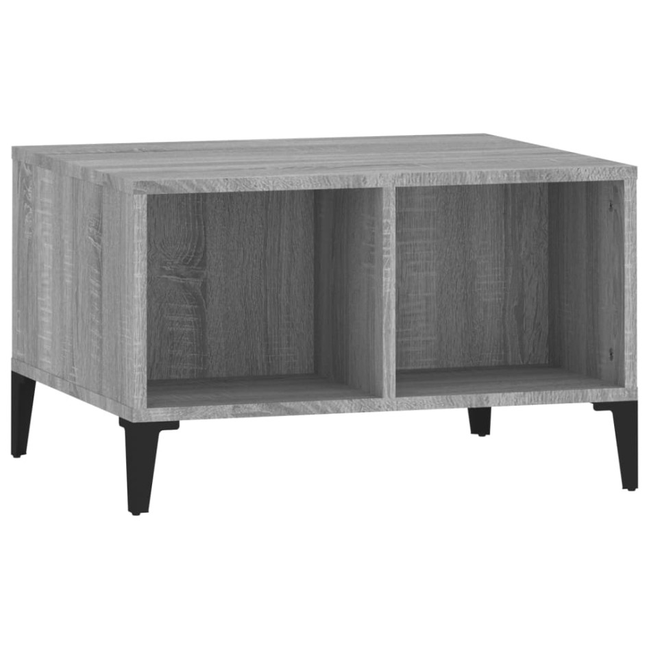 Mesa de centro madera contrachapada gris Sonoma 60x50x36,5