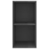Mueble TV de pared madera contrachapada gris brillo 37x37x72