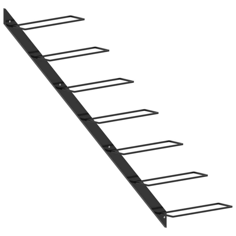 Botellero de pared para 7 botellas metal